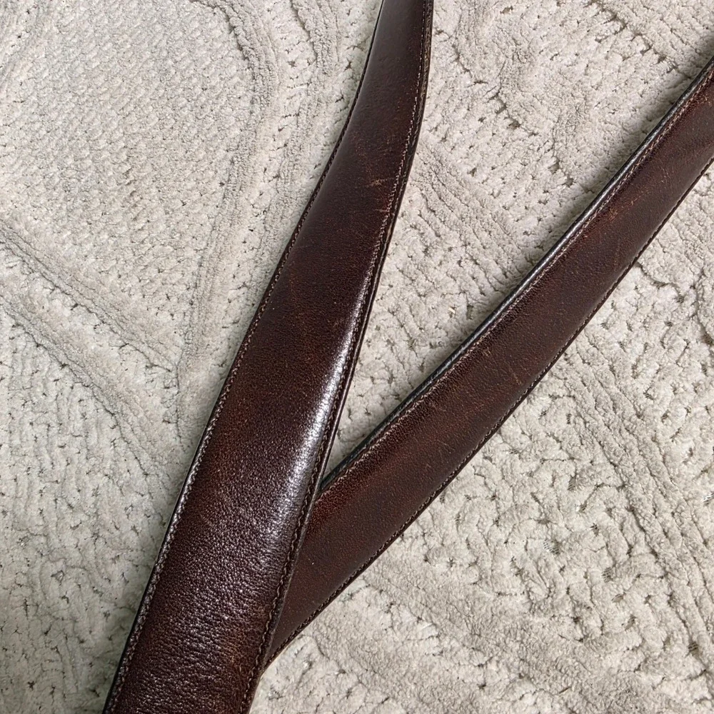 Trafalgar Belt Brown Cortina Leather Gold Buckle USA Classic Dress Mens 38